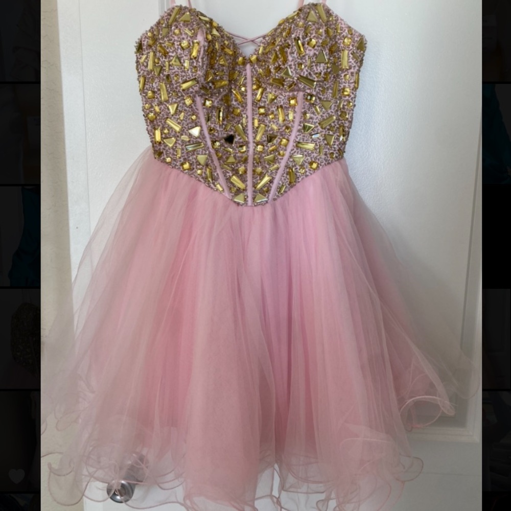 Jeweled Strapless Formal Dress
